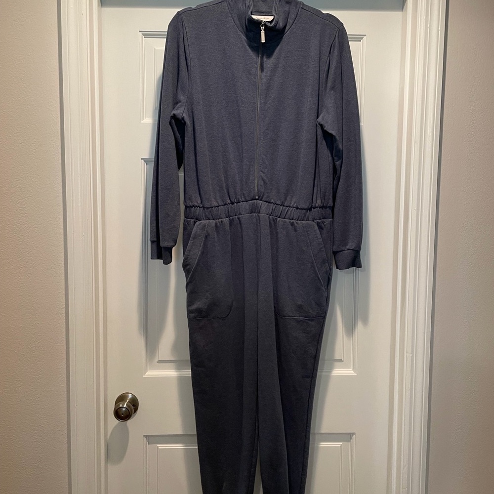 Garnet Hill Denim Blue Jumpsuit